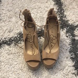 Sam Edelman Harriet Espadrille Lace Up Wedges